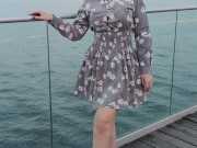 Public Pussy Flash Risky many people around 4/16