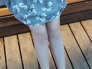 Public Pussy Flash Risky many people around 8/16