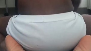 Black guy tease in briefs