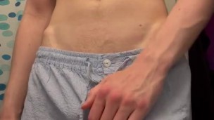 Using both hands to stroke my big dick