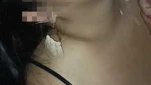 Wife Takes Cum on Face from stranger