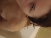 I Let Him Fuck My Throat In The Shower After Class☺️🚿😋🍆