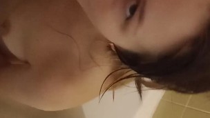 I Let Him Fuck My Throat In The Shower After Class☺️🚿😋🍆