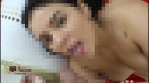 Hermanastra pidió un masaje y termino con sexo duro y el semen en sus tetas perfectas