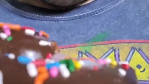 Cumming on food and eating it
