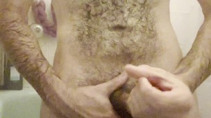 Steamy Shower Jerk - Huge Load