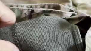 Hot jerk off session in several underwear - army specialist wearing his uniform