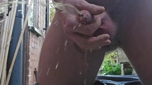 REQUEST - desperation pissing in the face of a piss pervert through my foreskin