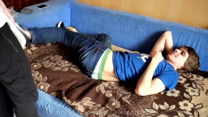 Twink in sneakers gives me his legs to play with