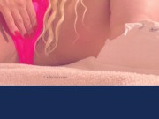 Pussy rubbing under pink panties with cute sneakers and feet teasing! 13/16