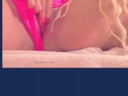 Pussy rubbing under pink panties with cute sneakers and feet teasing! 15/16