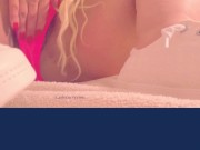 Pussy rubbing under pink panties with cute sneakers and feet teasing! 3/16