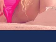 Pussy rubbing under pink panties with cute sneakers and feet teasing! 5/16