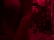 Fucking in the red room until she cums! 16/16