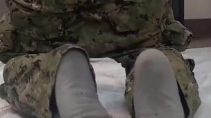 Military guy showing ass