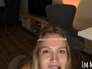 Not exactly a common astrologer's technique. Sucked him off and fucked herself to solve the problem. 11/16