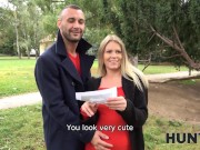 HUNT4K. Pregnant wife cheats on her greedy husband before his eyes 2/16