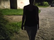 Halbnackt in der nacht