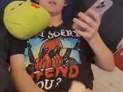 Bf toy use while watching porn