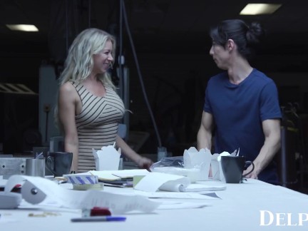 Delphine Films- Co-Workers Katie Morgan and David Lee Fuck On The Boss's Desk