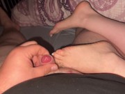 HELPED MY SMALL COCK HUBBY CUM - RUINED CUMBLAST 2/16