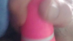 Man pushy getting fucked by favorite pink toy pt. 1