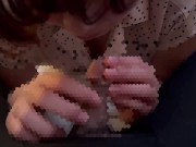 声に出しちゃうほど大好きなちんぽを舐め尽くす変態彼女♡ cum in mouth gokkun 1/16