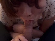 声に出しちゃうほど大好きなちんぽを舐め尽くす変態彼女♡ cum in mouth gokkun 4/16