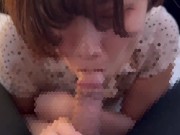 声に出しちゃうほど大好きなちんぽを舐め尽くす変態彼女♡ cum in mouth gokkun 5/16