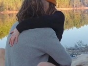 Sex on a reindeer skin next to a forest lake - RosenlundX - Vertical 60fps 10/16