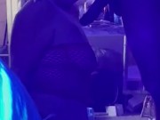 *ENDLESS THROAT* Watch CHLOE BLACC throat this big black dick in the black light!! 13/16