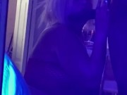 *ENDLESS THROAT* Watch CHLOE BLACC throat this big black dick in the black light!! 14/16