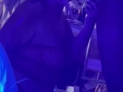 *ENDLESS THROAT* Watch CHLOE BLACC throat this big black dick in the black light!! 15/16