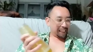 Fucking My Two Fleshlights With a Condom