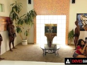 DEVILS GANGBANGS - Gorgeous Victoria Voxxx Gets Hard DP During Steamy Interracial Gangbang 3/16