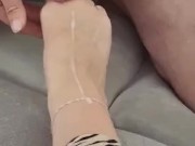 she caresses my balls with her feet to make me cum 15/16