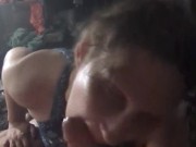 Sexy Brunette MILF Slobs on Daddy's Cock until he Busts in Her Mouth and Swallows! 12/16