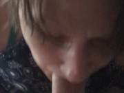 Sexy Brunette MILF Slobs on Daddy's Cock until he Busts in Her Mouth and Swallows! 14/16