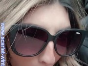 MILF Teacher gives Blowjob to her student's dad in a car 14/16