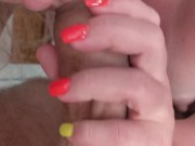 Stepmom Molly with hard nipples gives me a blowjob 4/16