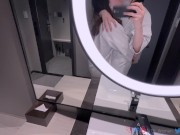 【生ハメ/拘束クンニ】旦那が長期出張中にお泊まりデートしちゃう美人妻♡ いつもよりたっぷり舐められた濡れ濡れ敏感まんこに生ちんぽ挿入で連続絶頂...!!　個人撮影 人妻 NTR 素人 ハメ撮り 3/16