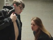 Heather Kane Gives a Lost College Nerd a Quick Tug & Suck 16/16