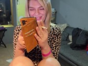 Cute blonde flashing her pussy 8/16