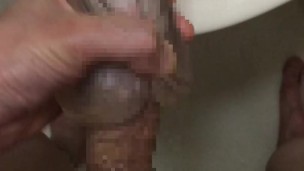 透明オナホで射精