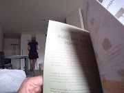 Public Dick Flash 3. Hotel Maid Watching Me Jack Off and showed big ass. 2/16