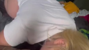 Blonde Pawg gives sloppy head and gets fucked in the ass (ONLYFANS @blondie_dread)