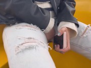 Public lesbian sex in amusement park (real) 13/16