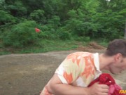 Fake Taxi - petite babe and boyfriend late for flight argue before having hot makeup fuck in the back of cab with Tru Kait 2/16