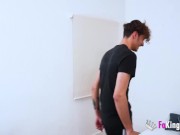 Several dudes enjoy Nuria at her VERY FIRST GANGBANG EVER! 7/16