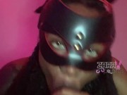 Black bunny sucks huge dildo | sloppy wet and juicy 15/16